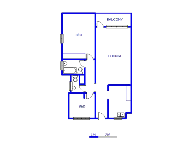 Floor plan of the property in Berea - JHB