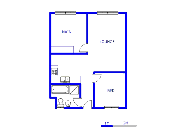 Floor plan of the property in Grand Central