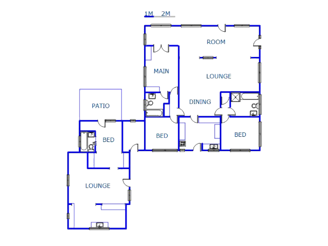 Floor plan of the property in Palm Beach