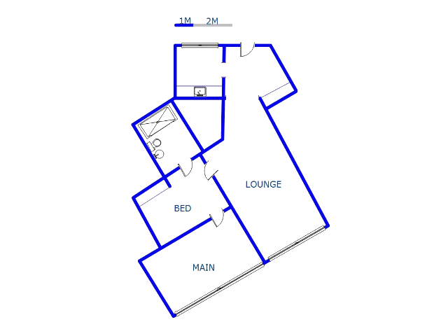 Floor plan of the property in Durban Central