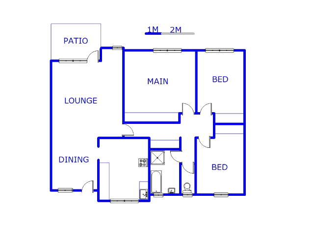 Floor plan of the property in Vanderbijlpark