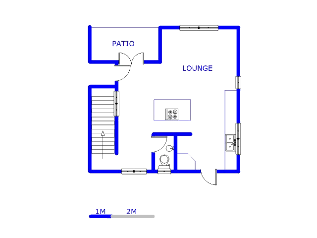 Floor plan of the property in Rooihuiskraal North