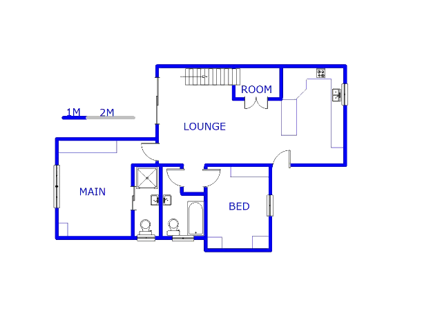 Floor plan of the property in Kensington - JHB