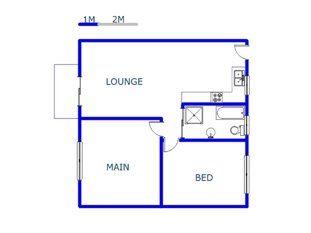 Floor plan of the property in Kinross