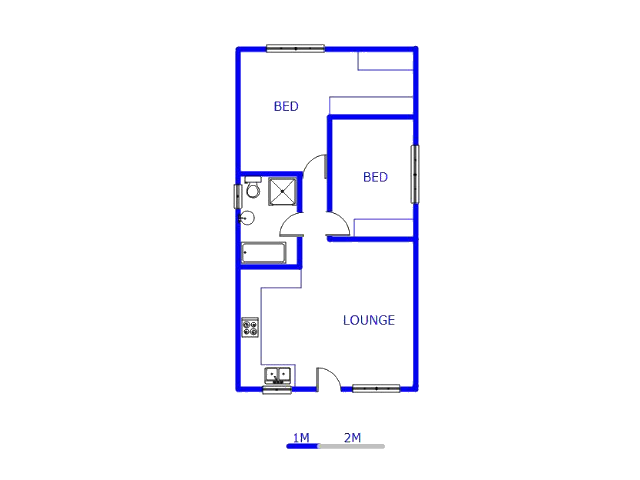 Floor plan of the property in Bosmont