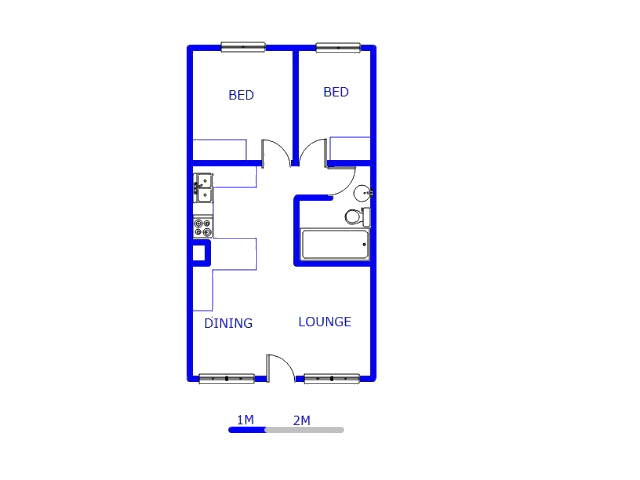 Floor plan of the property in Stellenbosch