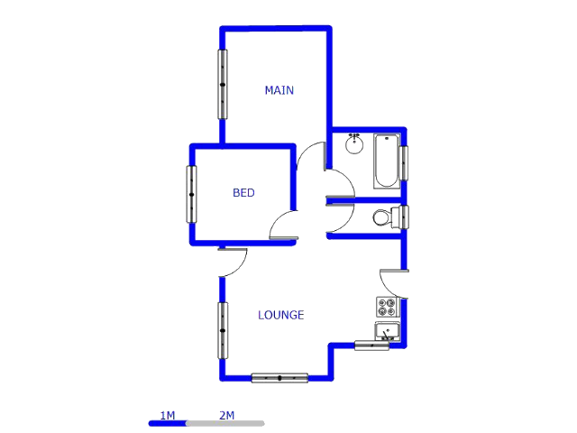 Floor plan of the property in Klarinet