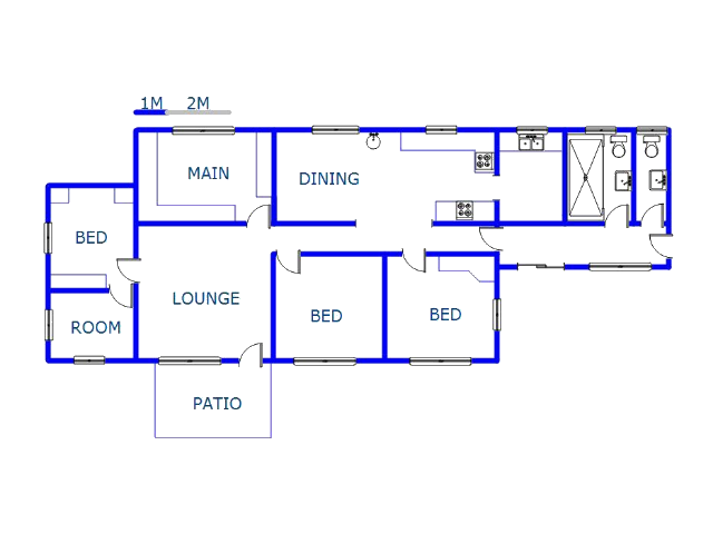 Floor plan of the property in Verulam 