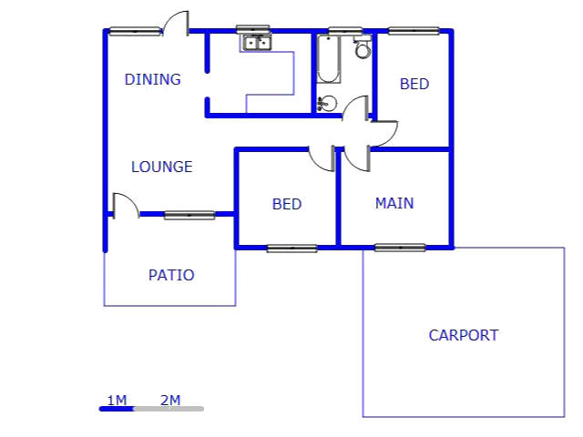 Floor plan of the property in Moroka