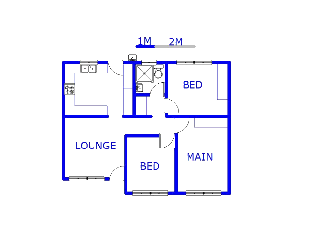 Floor plan of the property in Klipspruit West