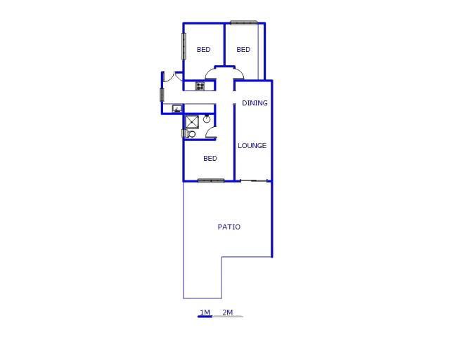 Floor plan of the property in Sunford