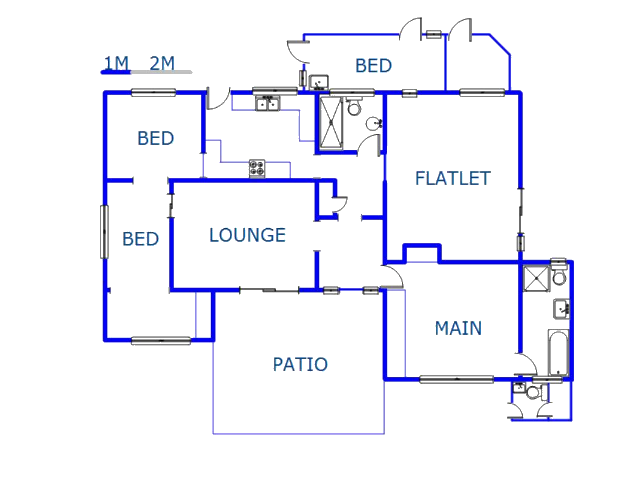 Floor plan of the property in Durban North 