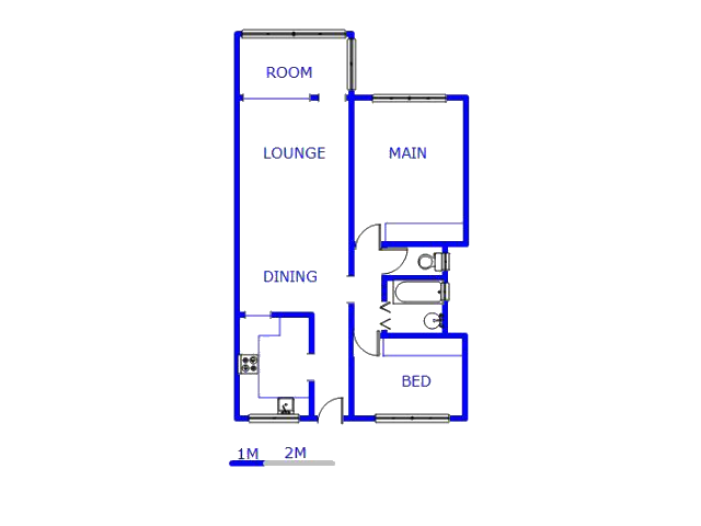 Floor plan of the property in Malvern - JHB