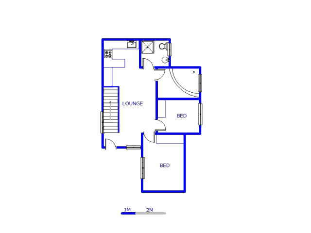 Floor plan of the property in Meyersdal