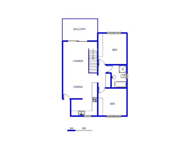 Floor plan of the property in Noordhang