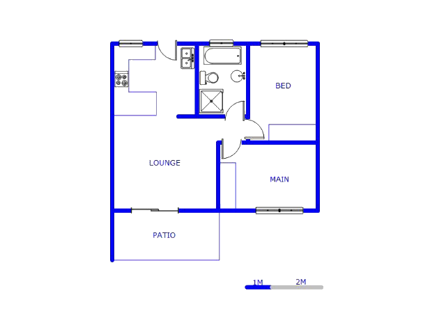 Floor plan of the property in Monavoni