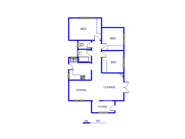 Floor plan of the property in Sanddrift