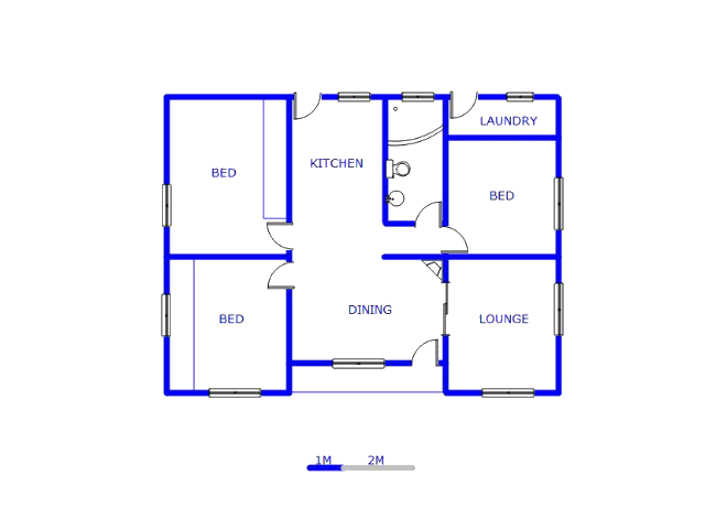 Floor plan of the property in Steynsburg