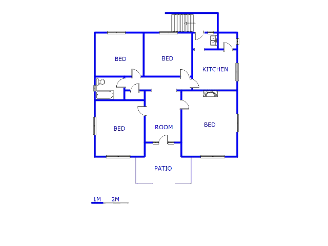 Floor plan of the property in Yeoville