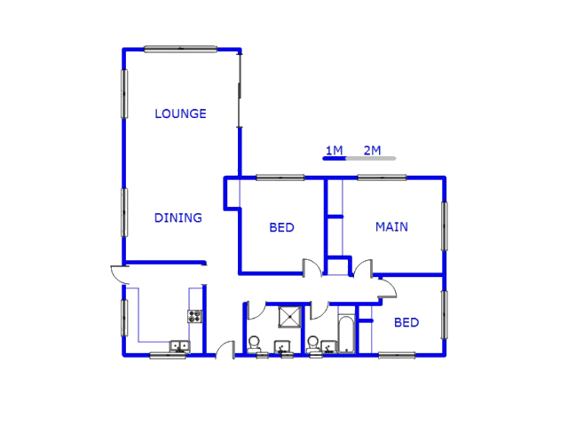Floor plan of the property in Athlone Park