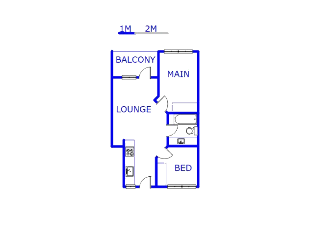 Floor plan of the property in Edenburg - Jhb