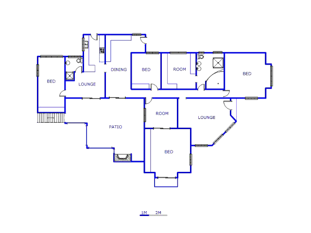 Floor plan of the property in Roodepoort