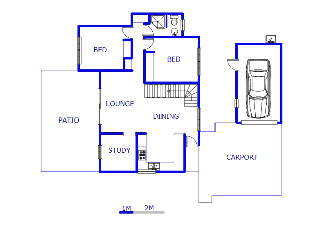 Floor plan of the property in Barbeque Downs