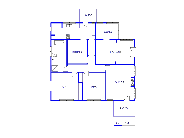 Floor plan of the property in Ruimsig Noord