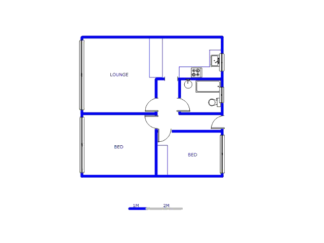 Floor plan of the property in Klipdam