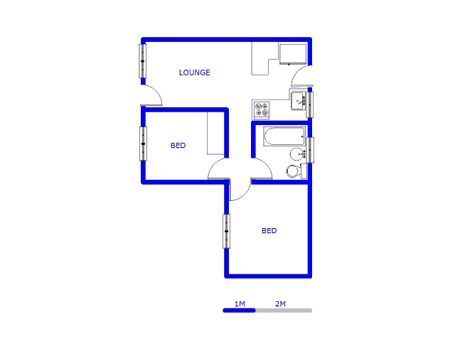 Floor plan of the property in Naturena