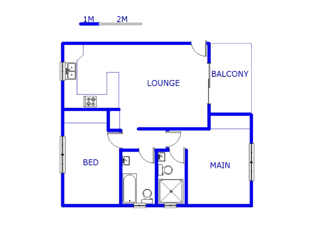 Floor plan of the property in Honeydew