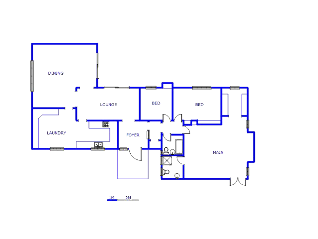 Floor plan of the property in Bloubosrand