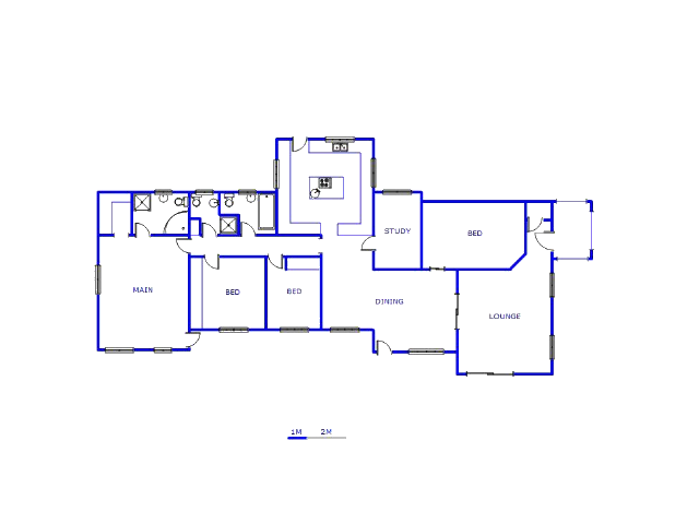 Floor plan of the property in Driefontein