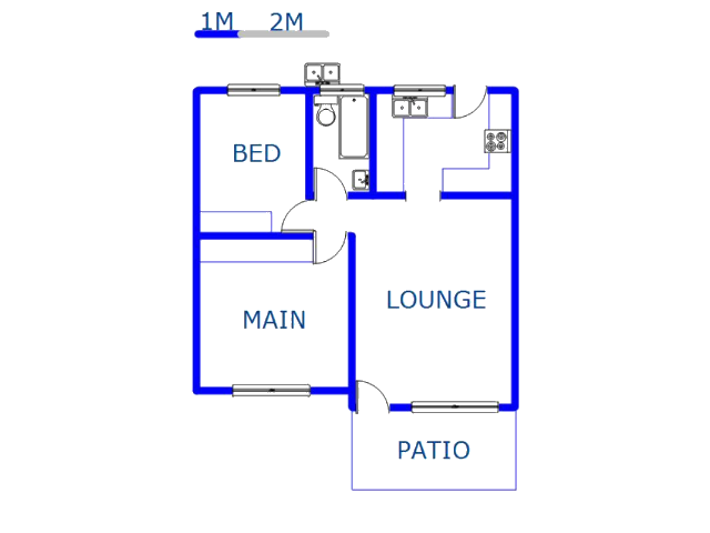 Floor plan of the property in Illovo Glen 