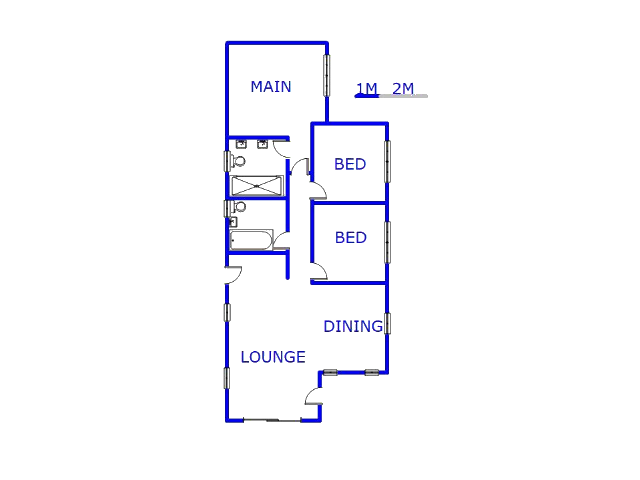 Floor plan of the property in Westonaria