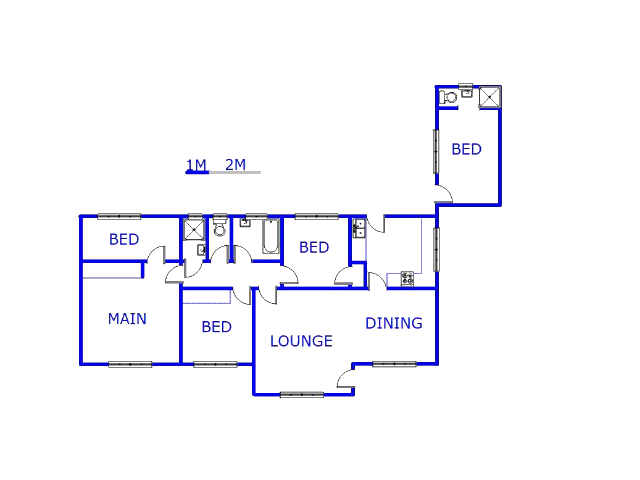 Floor plan of the property in Hamberg