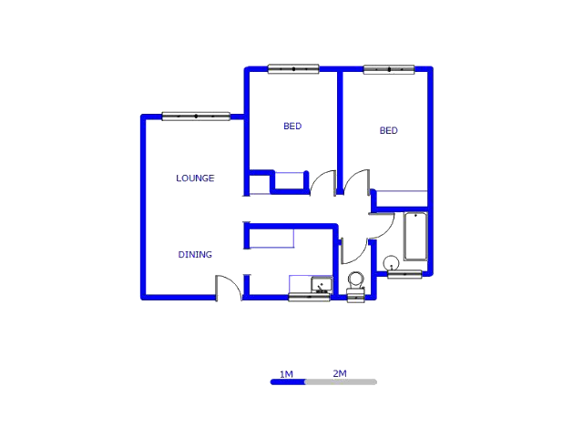 Floor plan of the property in Pinetown 