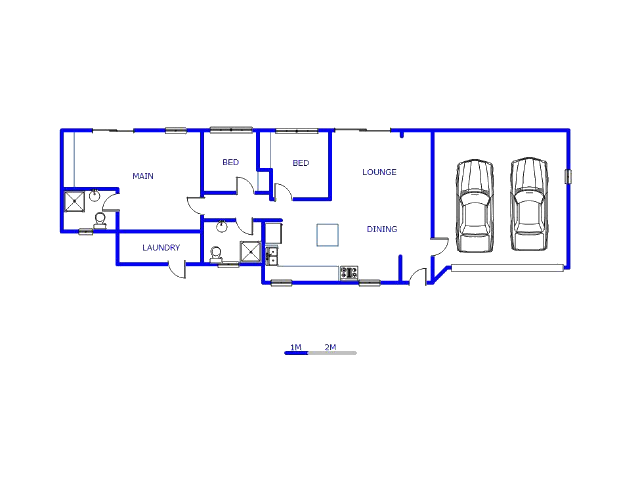 Floor plan of the property in Bloubosrand