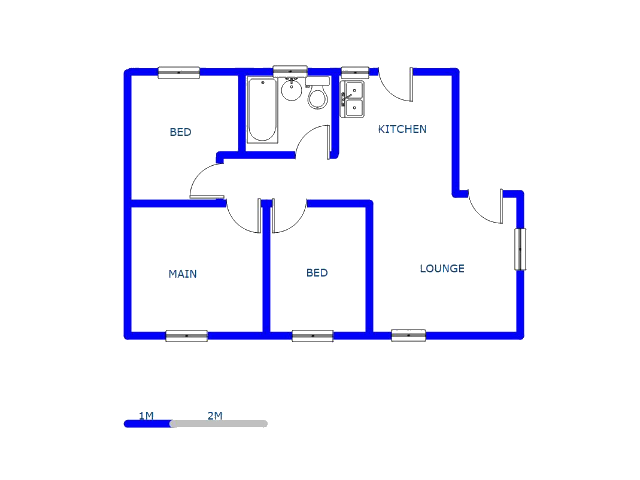 Floor plan of the property in Riverbend A.H.  