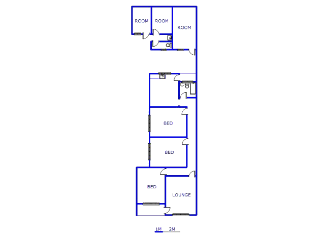 Floor plan of the property in Turffontein
