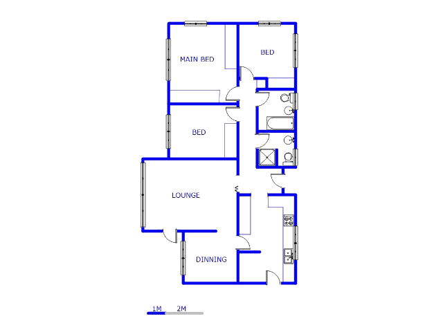 Floor plan of the property in Mondeor