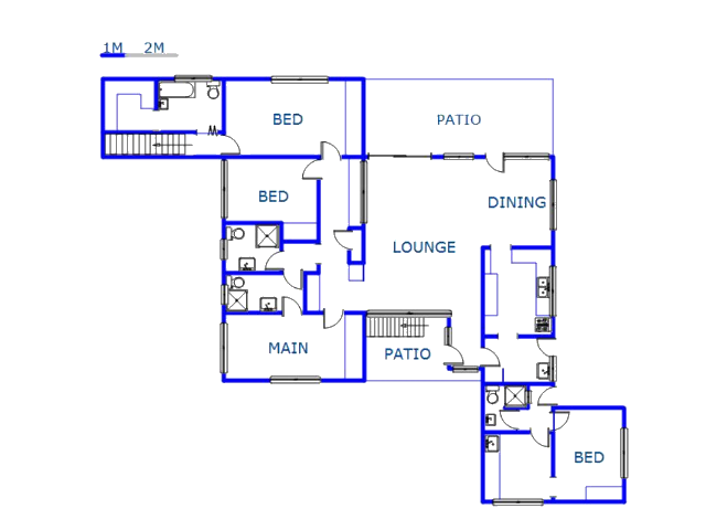 Floor plan of the property in Berea West 