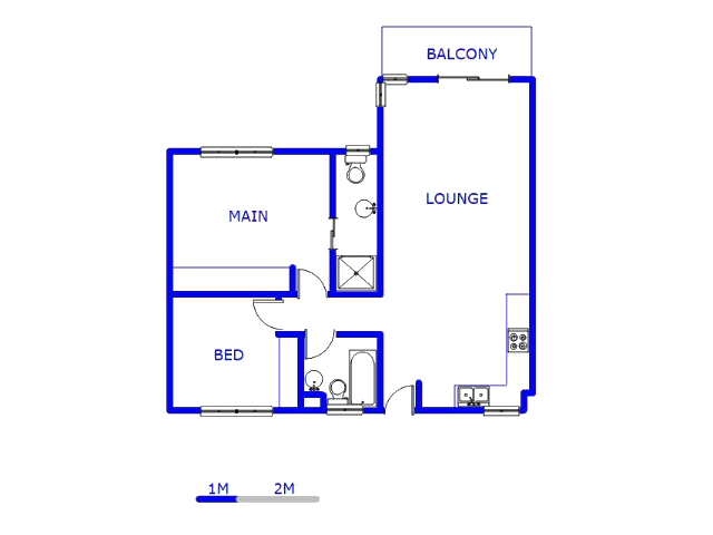 Floor plan of the property in Tijger Vallei