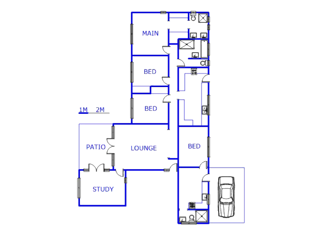 Floor plan of the property in Glen Anil