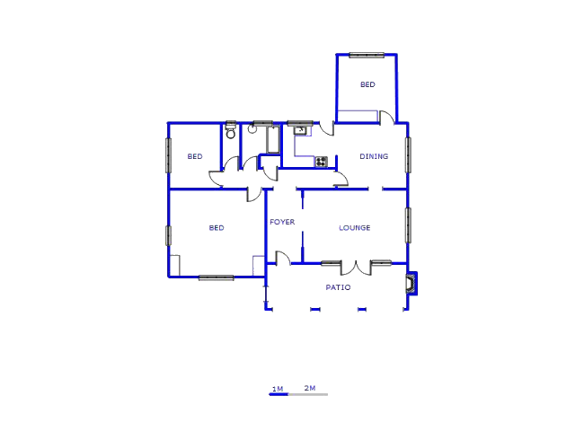Floor plan of the property in Umbilo 