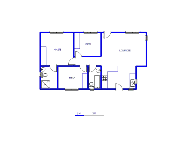 Floor plan of the property in Alberton