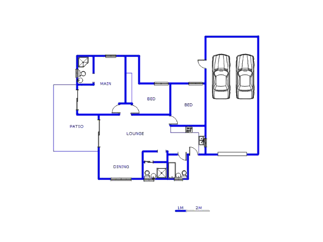 Floor plan of the property in Glen Ridge (Gauteng - West)