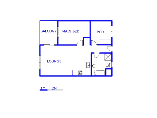 Floor plan of the property in Glen Austin AH (Midrand)