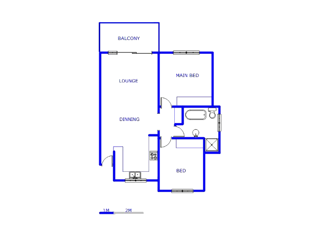 Floor plan of the property in Douglasdale