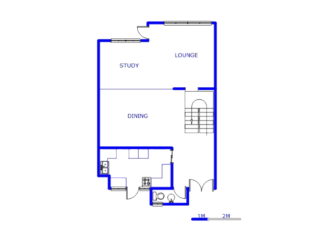 Floor plan of the property in Waterkloof Glen